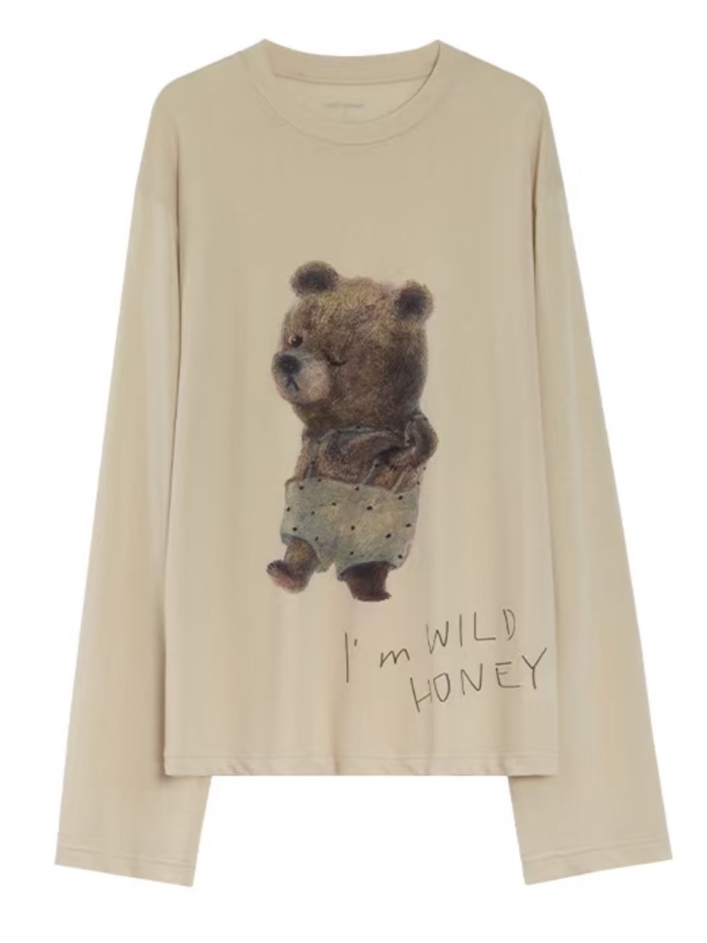 NWT Henry Rue wink bear sheer long sleeve Tshirt / UV covering